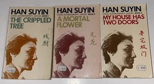 VTG Han Suyin Lot of 3 Books Chinese Revolution Bio Crippled Tree Mortal Flower - Picture 1 of 20