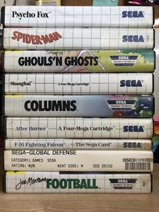 SEGA Master System games LOT RARE! Psycho Fox/Ghouls N ghosts & More! - Picture 1 of 22