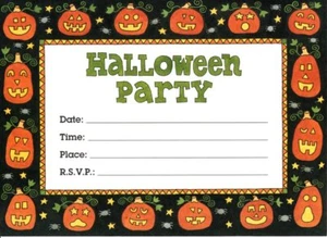 Kürbis Jack O'Lantern Halloween Party Einladungen - 10er Set - Bild 1 von 2