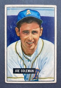 1951 Bowman #120 Joe Coleman (Philadelphia Athletics) CENTRATO! (C) - Foto 1 di 2