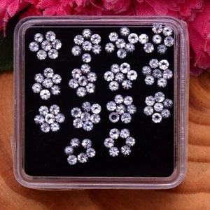 VVS 96 Pcs Natural White Topaz 2mm Round Cut Calibrated Huge Loose Gemstones Lot - Picture 1 of 6