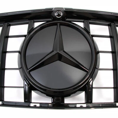 Black Star Convex Grill Emblem Fit For 2018-2023 Mercedes-Benz W177 W205 C250 US Foto 1 de 4
