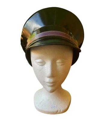 Funkplus Officer’s帽子黑色带红色乐队万圣节服装派对女式 — 第 1/4 张图片