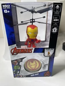 Iron Man Flying UFO Helicopter Flies 15 Ft High Rechargeable Battery Sealed - Picture 1 of 4