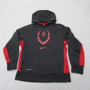Nike Therma Fit Boys Hoodie Sweatshirt Large Red Long Sleeve Pullover - Picture 1 of 7