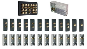 Matt Black 10.2 Surround Sound Audio AV Speaker Wall Face Plate Kit - NON SOLDER - Picture 1 of 9