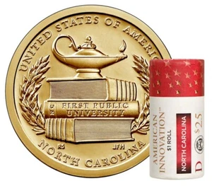 2021 P&D NORTH CAROLINA AMERICAN INNOVATIONS "First Public University" 2 Coins! - Picture 1 of 5