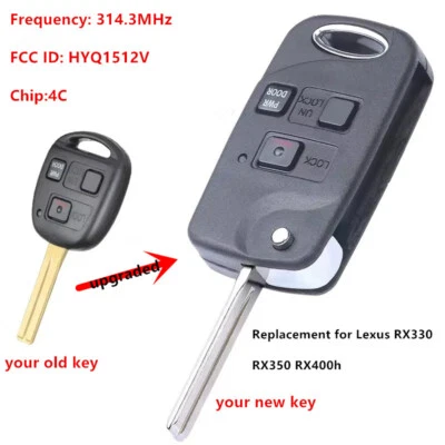 for Lexus RX330 RX350 RX400h Remote Car Key Fob Smart Keyless HYQ1512V 4C chip Foto 1 de 3
