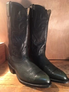 DURANGO MENS 2 Tone Black/Dark Green COWBOY WESTERN BOOTS SZ 8.5 D RARE MINT ** - Picture 1 of 12