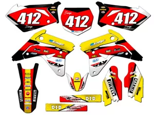 2007 RMZ 450 RICOCHET Yellow Senge Graphics Kit Compatible with Suzuki - Foto 1 di 10
