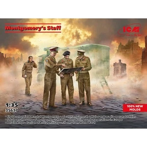 Montgomery’s Staff Modellino Figure Scala Kit 1:35 ICM 35617 - Foto 1 di 5