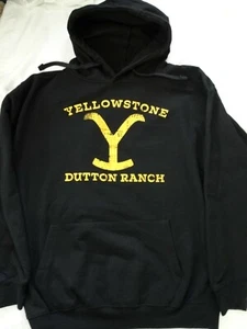 Yellowstone TV Show  Logo Dutton Ranch Licensed Pullover Hoodie Jacket - Picture 1 of 3