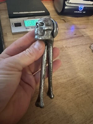 Skull Skeleton Nutcracker Halloween Collector METAL Holiday 1/2 LB+ Opener GIFT - Image 1 of 4