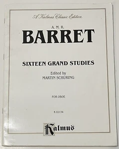 Sixteen Grand Studies for Oboe Kalmus Classic Edition Sheet Music Barret K02134 - Picture 1 of 5