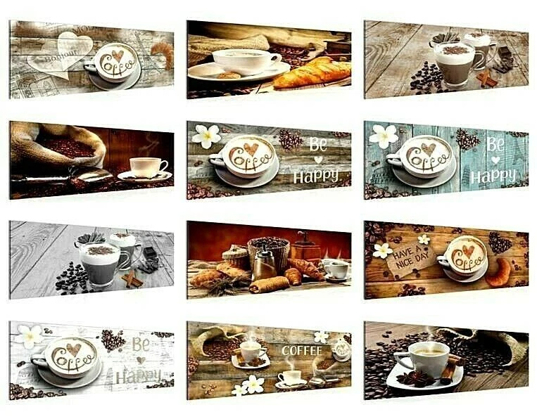 Wandbilder Küche Kaffe Küchenbilder Deko Esszimmer 100x40 cm - Bild 1 von 1