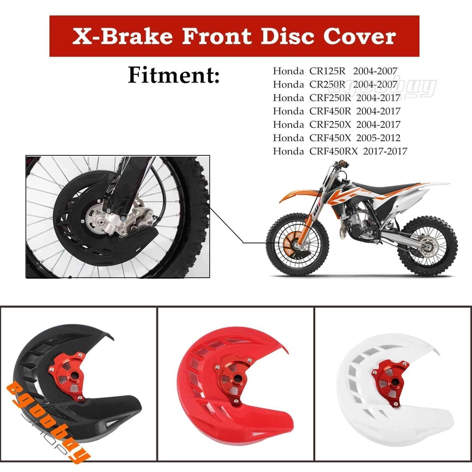 Cubierta de protección de disco delantero Dirt Bike X-Brake para Honda CR125R 250R CRF250R 450R Foto 1 de 4