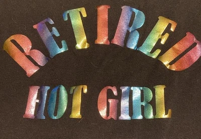 Camiseta sin mangas negra “Retired Hot Girl” para mujer talla XXL colorida informal Foto 1 de 4