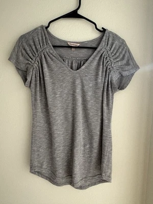 Top vintage Juicy Couture para mujer gris claro tejido cuello en V talla Y2K pequeña Foto 1 de 4