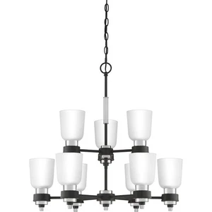 Conrad Chandelier 9 Light Steel - 27 Inches high -Traditional Installation - Picture 1 of 4