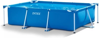 Intex quadratischer Rahmen Pool - Aufstellpool, Blau - 220 x 150 x 60 cm - Bild 1 von 3
