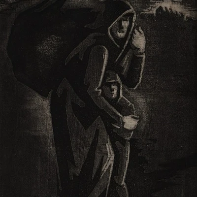 Heinrich Ilgenfritz Wohin Aquatinta Grafik Original signiert Nachlasstempel - Bild 1 von 4