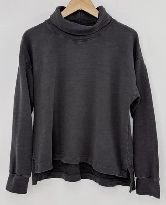 J.Crew Gris Vintage Polar Algodón Terry Cuello Alto Talla L Cómodo Preppy Foto 1 de 4