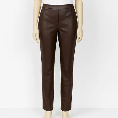 Chico's Women's Size 3 US XL Brown Faux Leather Ponte Knit Leggings Pants - Image 1 of 4