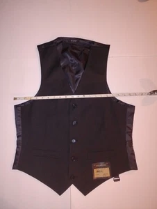 NWT Dockers Black stripe Waistcoat Dress Vest Size Medium - Picture 1 of 4