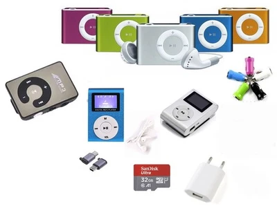 Mini MP3 Player Aluminium Housing Including Clip & Earphones, USB Charger B.A. - Image 1 of 4