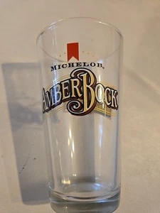 MICHELOB AMBER BOCK BEER GLASS ALL BOCK NO BITE - Picture 1 of 2