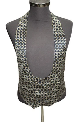 MODAITALIA men vest 100% silk Made in Italy adjustable F84926 - Image 1 of 3