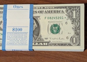 1995 $1 FRN Pack Of 100 Star Notes F-Atlanta District - Picture 1 of 3