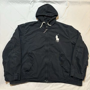 Polo Ralph Lauren Big Pony Full Zip Kapuzenjacke Gr. 4XB Maritim Schwarz Lesen - Bild 1 von 19
