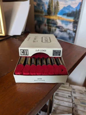 JP Coats Embroidery Floss Box of 24 -Raspberry 229 - Image 1 of 2