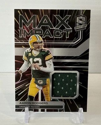 Parche de impacto Panini Spectra Max 2022 Aaron Rodgers SP/75 Green Bay Packers Foto 1 de 2