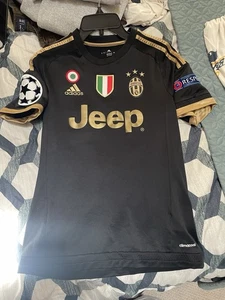 Paul Pogba 2015/16 Juventus Away Champions League #10 Small Jersey UCL Pirlo Utd - Picture 1 of 5