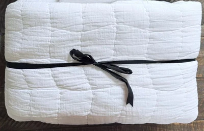 Edredón Pottery Barn Artesanal Lino/Algodón Nube King/Cal ¡Nuevo! Blanco Foto 1 de 2