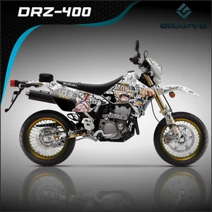 Drz 400sm 400s 400  kit decals graphics Suzuki Stickers Supermoto CUSTOM Mx - Picture 1 of 4