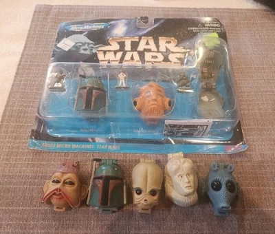 Galoob Micro Machine Star Wars 68020 Collection 1 Boba Fett Ackbar Gamorrean Lot - Image 1 of 4