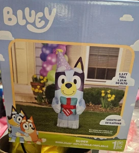 Gemmy 3,5 Fuß groß Bluey Geburtstag aufblasbar - Bild 1 von 2