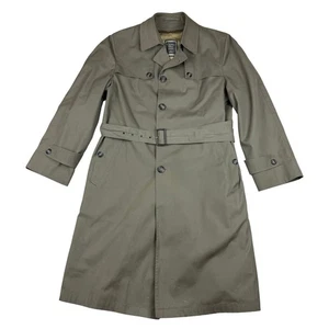 VTG Christian Dior Monsieur Trench Coat Men 40R Wool Lined Belted Union Made USA - Picture 1 of 22