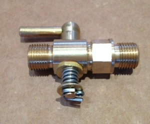 British Manufactured Period BRASS PLUG COCK,On/Off VALVE/TAP 1/8 BSP THREAD - Picture 1 of 1