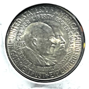 1953-S WASHINGTON/CARVER COMMEMORATIVE HALF DOLLAR ~ BU TONED - Picture 1 of 2