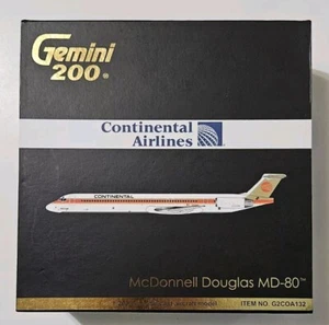 GEMINIJETS200 MCDONNELL-DOUGLAS MD-80 CONTINETAL AIRLINES OLD COLORS RARE - Picture 1 of 6