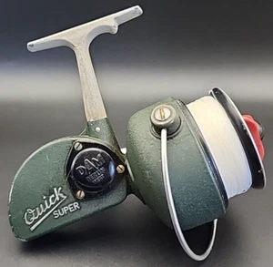VINTAGE DAM Quick Super Vintage spinning Green reel VERY CLEAN!! Working!!! - Picture 1 of 10