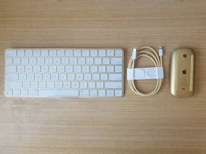 Yellow Apple Magic Wireless Keyboard TouchID(A2449) + Magic Mouse 2 combo - Picture 1 of 3