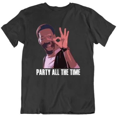 Fiesta Todo el Tiempo Eddie Murphy Beverly Hills Música Retro Camiseta Regalo Nueva Foto 1 de 4
