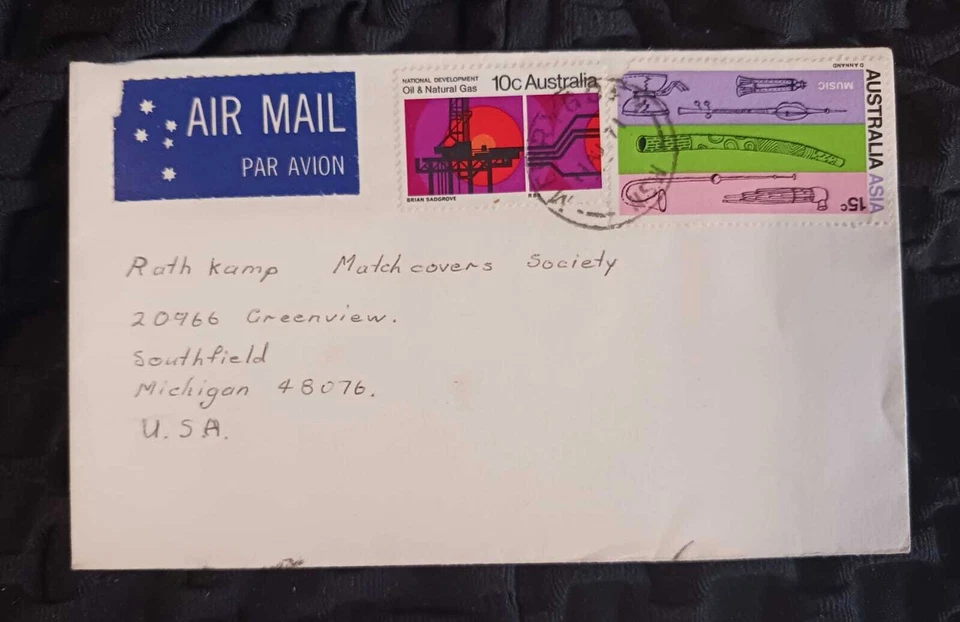 J) 1971 AUSTRALIA, DESARROLLO NACIONAL PETRÓLEO Y GAS NATURAL, MÚSICA, CORREO AÉREO, CIR Foto 1 de 1