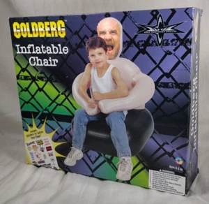 NIB Bill Goldberg Inflatable Chair WcW WWE Wrestling 1999 Silly White Elephant - Picture 1 of 7