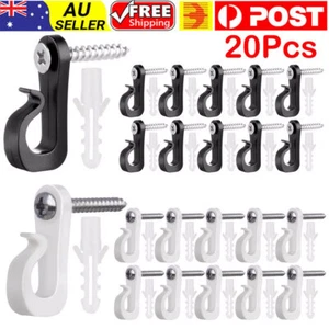 20pcs Q-Hanger Screw Hooks Outdoor Indoor Wall String Light Holder Hooks OD - Picture 1 of 21